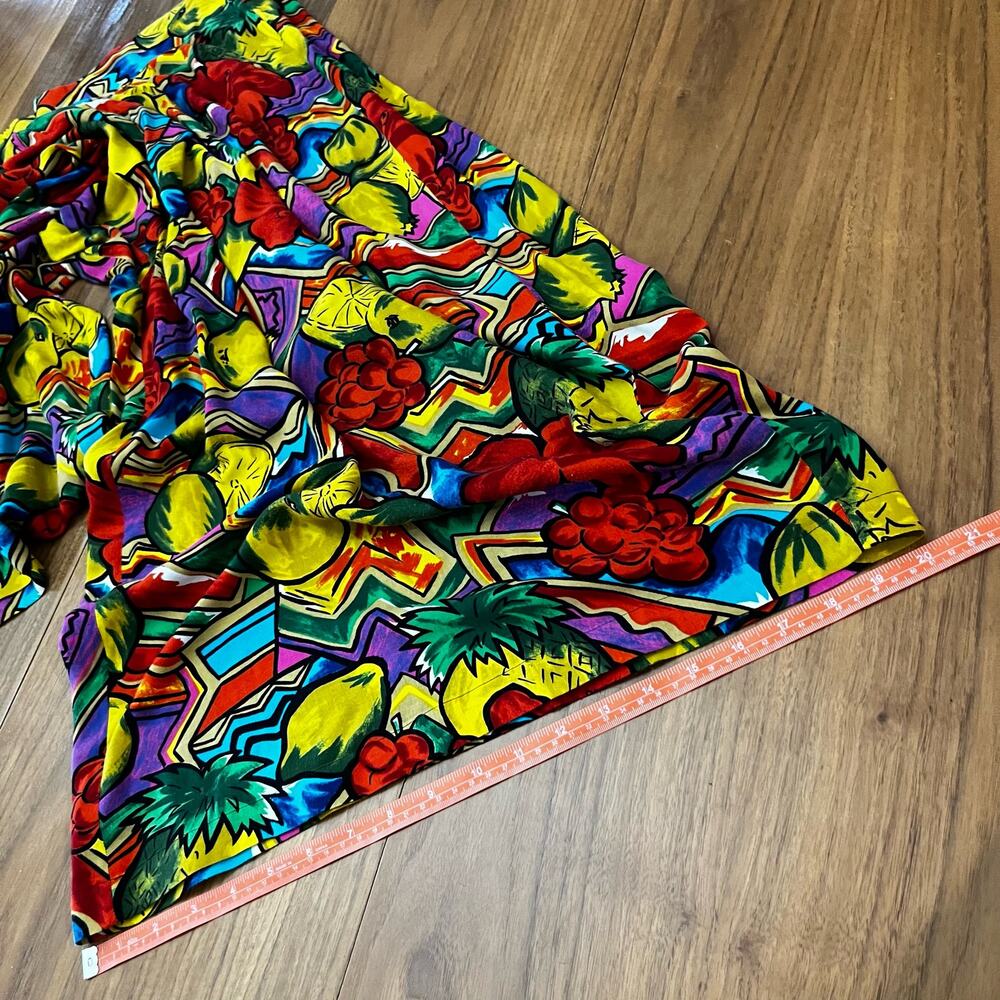 Vintage 80s Pant Set Size L Tropical Fruity Bright - Picture 13 of 16